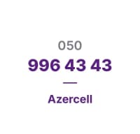 Azercell nömrə (050) 996-43-43 Nağd — şəkil 1