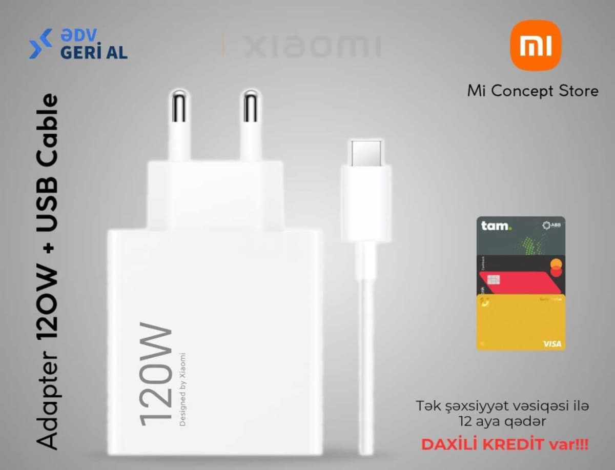 Adapter Xiaomi 67W Charging + USB Cable (Type-A)