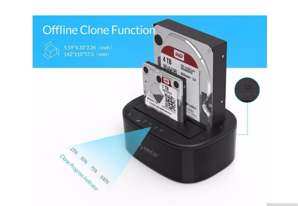 HDD/SSD Cloner Orico Duo Cloner Docking Station