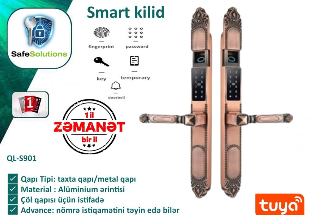 QL-S901 Smart Elektron Qapı Kilidi
