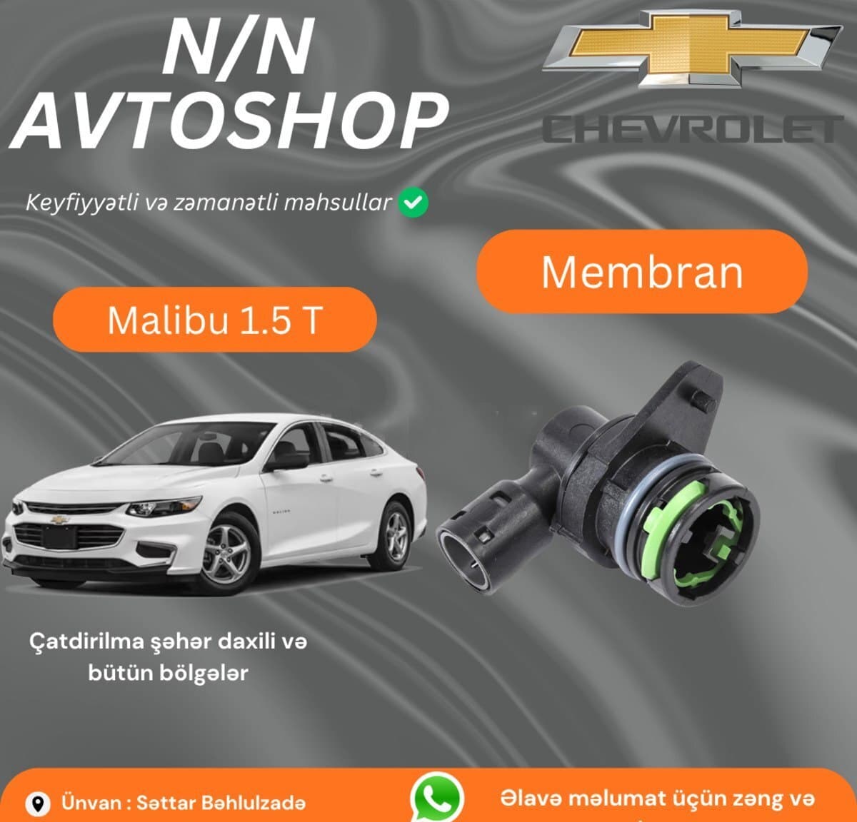 Membran Chevrolet Malibu 1.5 Turbo