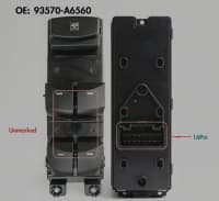 Şüşəqaldıran düymə bloku Hyundai i30 2012-2016 — şəkil 6