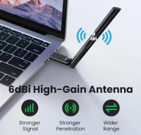 Wi-Fi adapter Ugreen USB AC650 6dBi — şəkil 3
