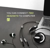 Qızılı rəng data kabel, Audio splitter — şəkil 4
