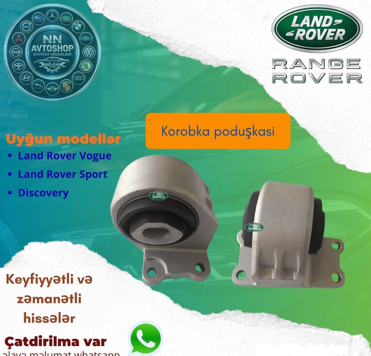 Sürətlər qutusu yastığı Range Rover Vogue 3.0