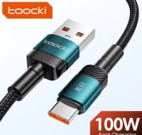 Şarj kabeli Toocki 100W 6A USB to Type-C 2m — şəkil 2