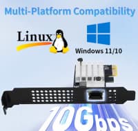 Şəbəkə kartı 10Gbps PCIe 4.0 x1 Realtek RTL8127 — şəkil 3