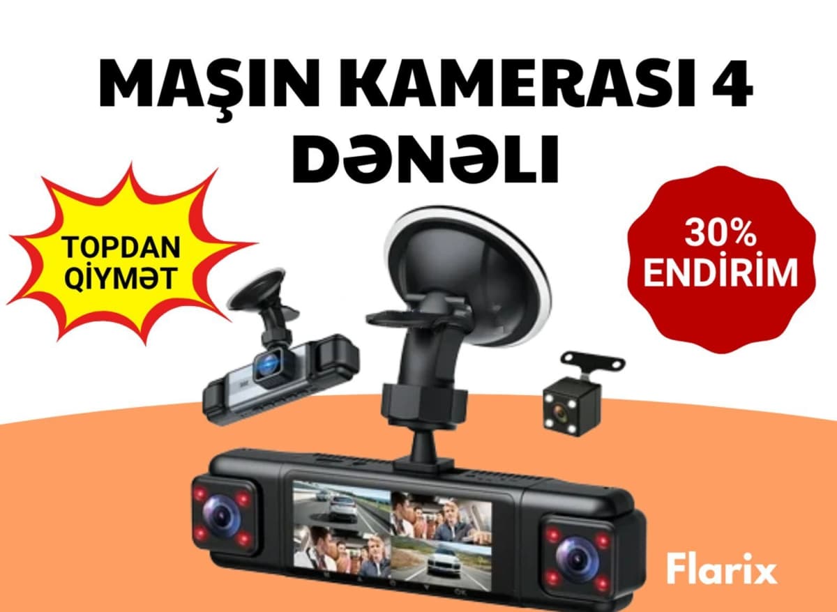 Avtomobil videoqeydiyyat sistemi 4 kameralı