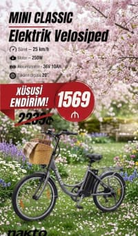 Elektrikli velosiped Nakto Mini Classic — şəkil 5