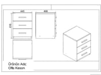 Ofis mebel dəsti Ağ rəng — şəkil 4