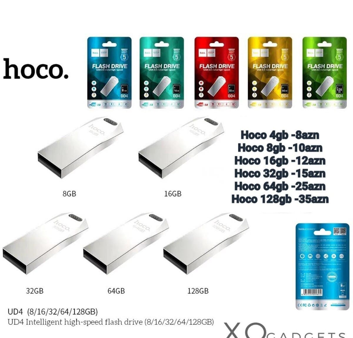 4 GB USB Flash kart, Metal material