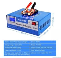 Anjing 618E 12V-24V Avtomobil Akkumulyator Şarj Cihazı — şəkil 3