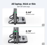 Noutbuk stendi Ugreen LP258 vertical holder — şəkil 3
