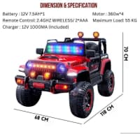 Uşaq avtomobili JN Creations TK-918 Ride-on Jeep — şəkil 3