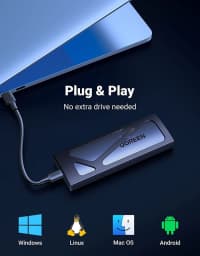 SSD qabı Ugreen CM767 M.2 NVMe SATA Enclosure — şəkil 2
