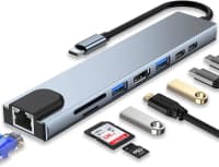 Type-C 4K Hub 8in1 adapter — şəkil 6