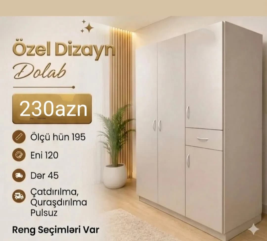 3 qapılı dolab