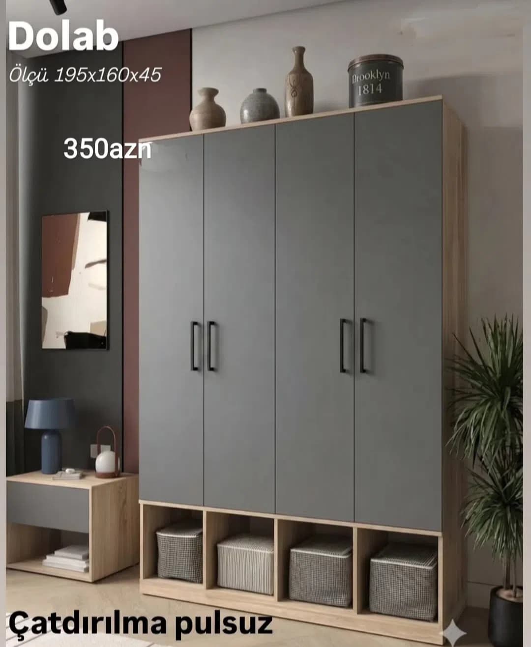 4 qapılı dolab