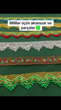 Milli geyim üçün parça və dekor materialları — şəkil 26
