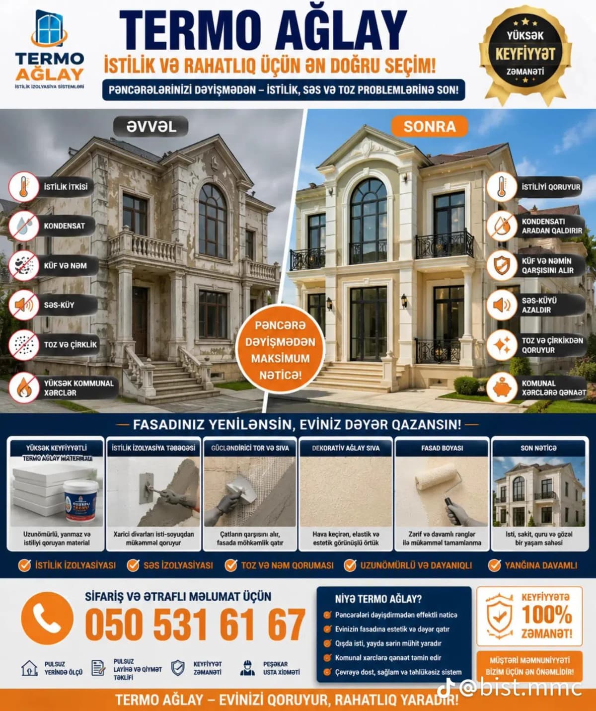 Daş yunu, termo aqlay və müdaxilə qapaqları