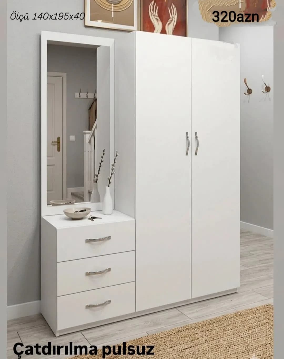 2 qapılı dolab