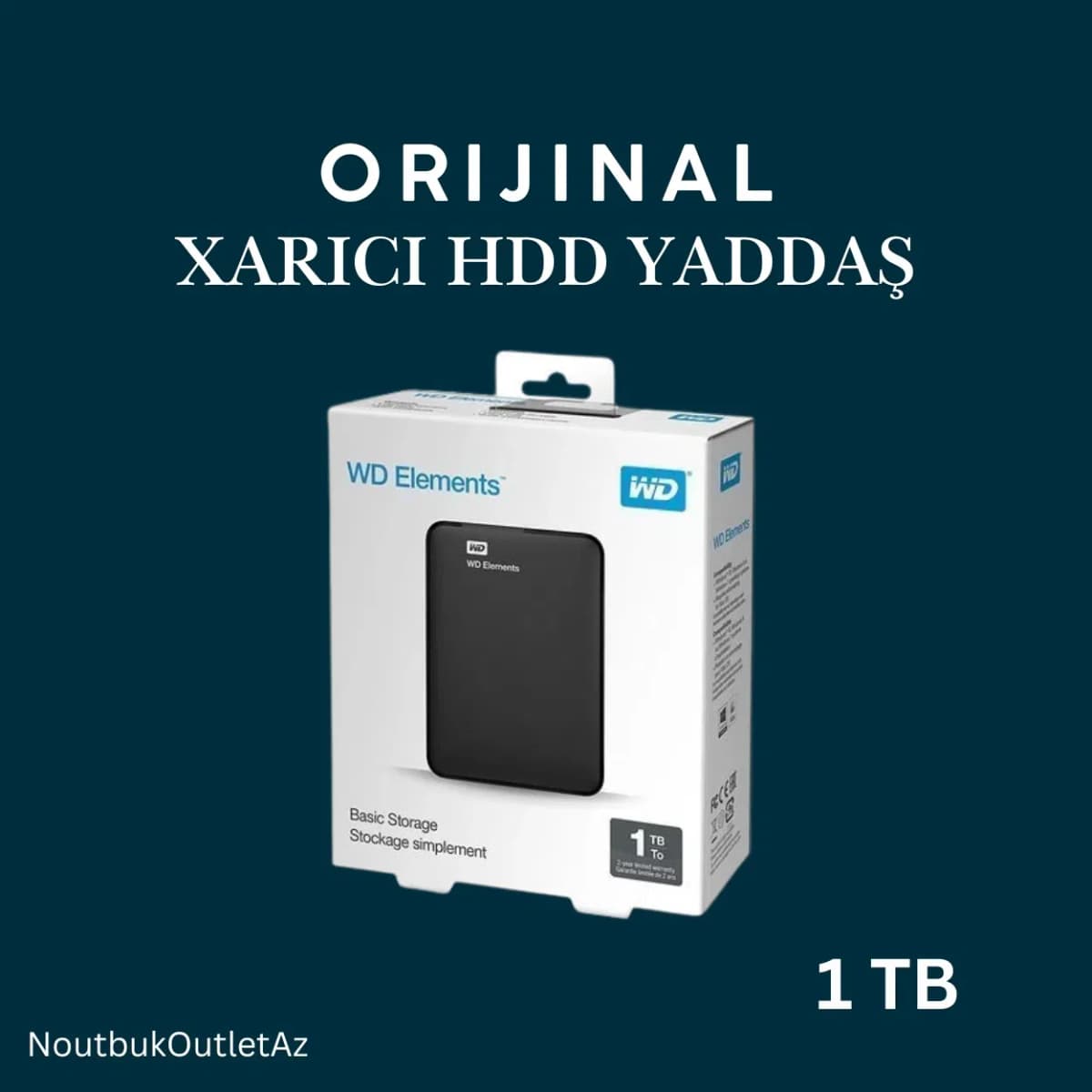 WD Elements 1 TB Xarici Sərt Disk