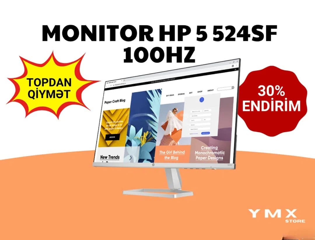 HP Series 5 24″ FHD 524sf Monitor