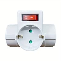 German Standard to Three-Prong Adapter Plug Socket, 16A 250V — şəkil 2
