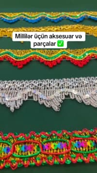 Milli geyim üçün parça və dekor materialları — şəkil 6