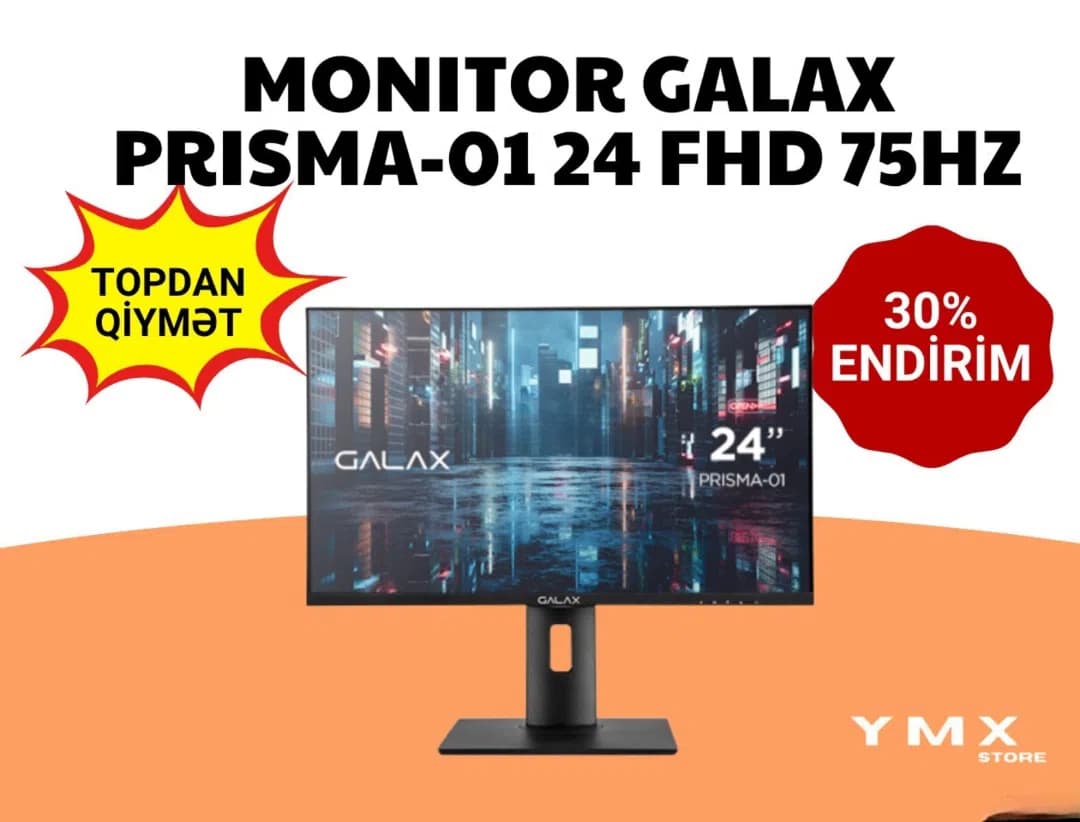 Galax Prisma-01 24″ FHD monitor, daxili səs sistemi