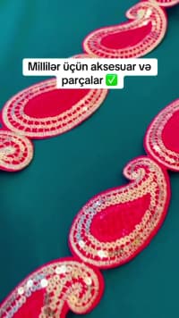 Milli geyim üçün parça və dekor materialları — şəkil 10