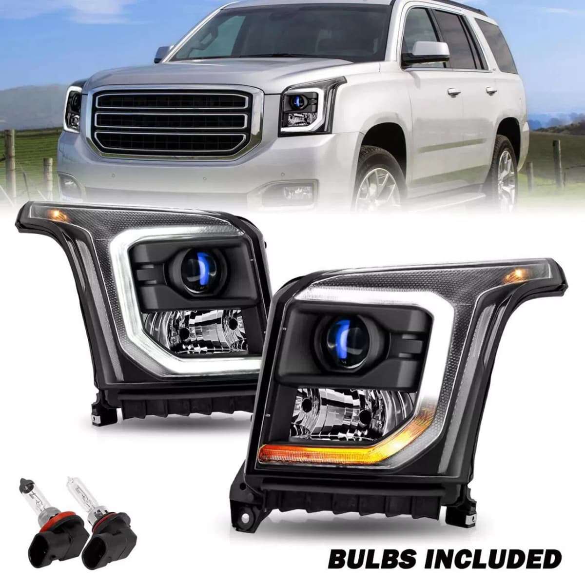 GMC Yukon üçün LED fara dəsti