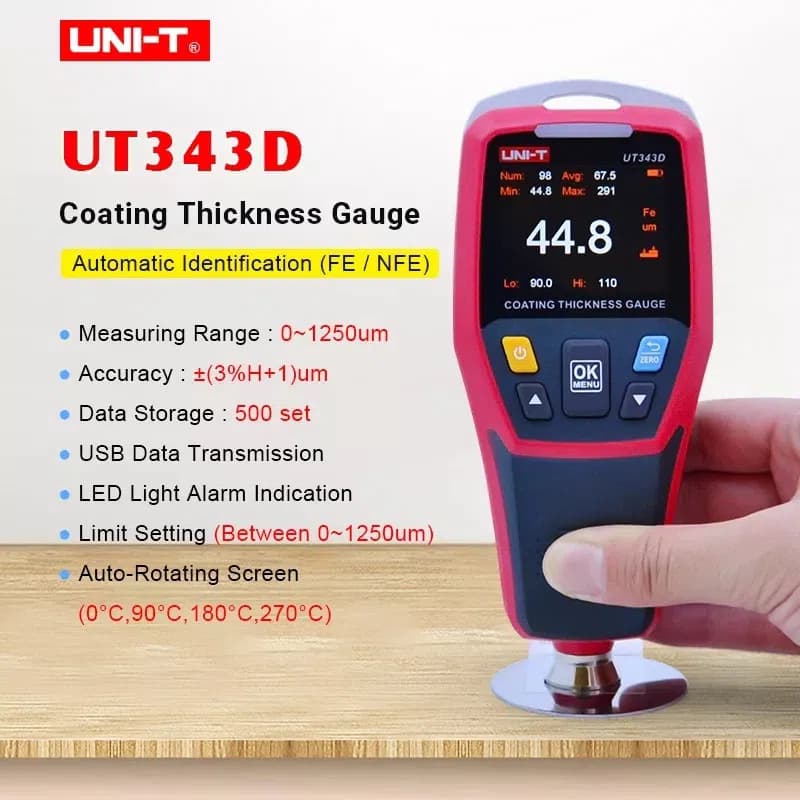 UNI-T UT343D örtük qalınlığı ölçən cihaz