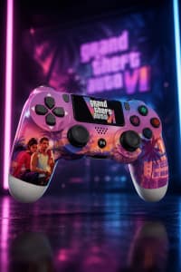 GTA 6 Dizaynlı DualShock 4 Simsiz Oyun Pultu — şəkil 2