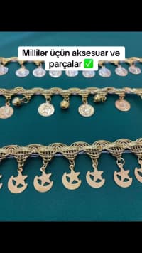 Milli geyim üçün parça və dekor materialları — şəkil 25