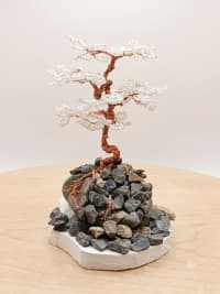 Əl işi muncuq və məftildən dekorativ bonsai ağacı suveniri — şəkil 3