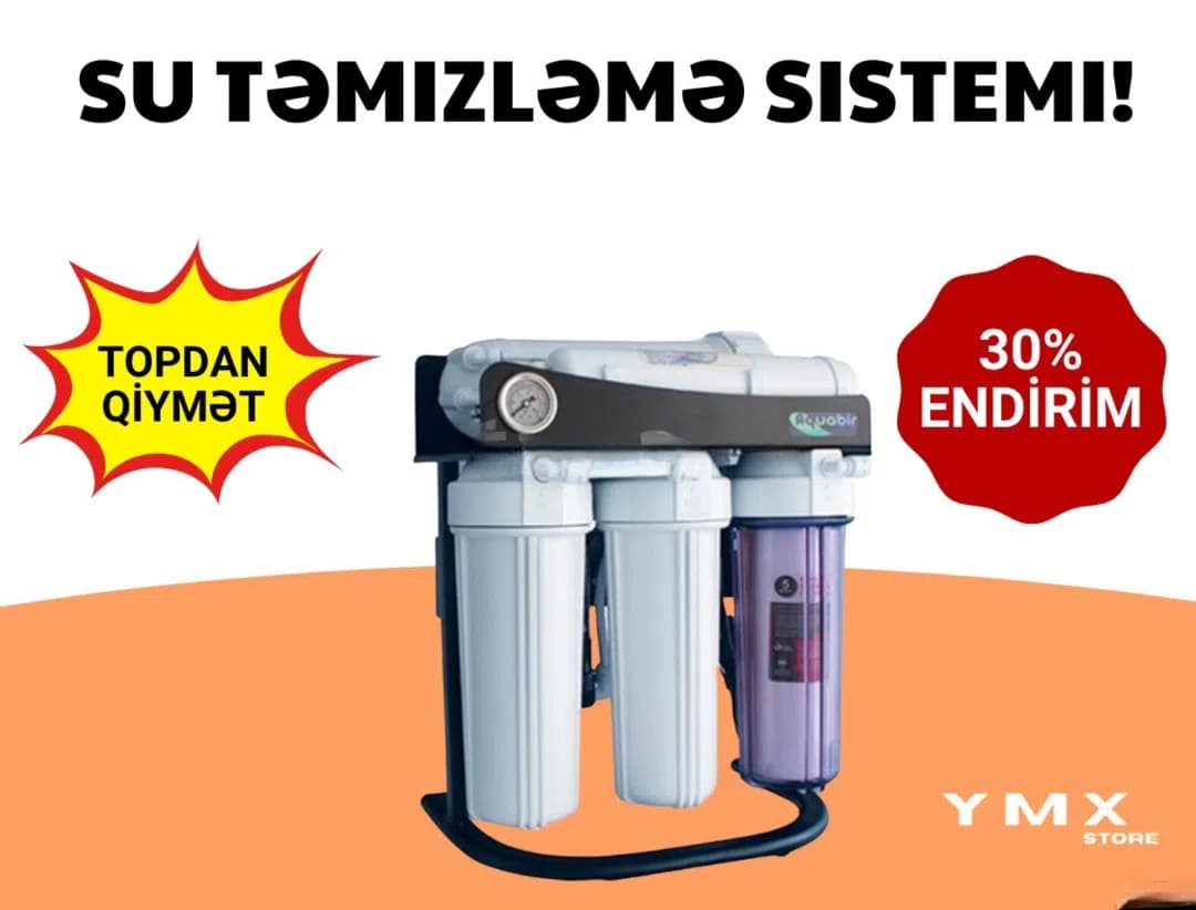 Aquabi T 300 GPD pompalı əks osmos su filtri