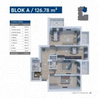 3 otaqlı mənzil 126 m² satılır — şəkil 2