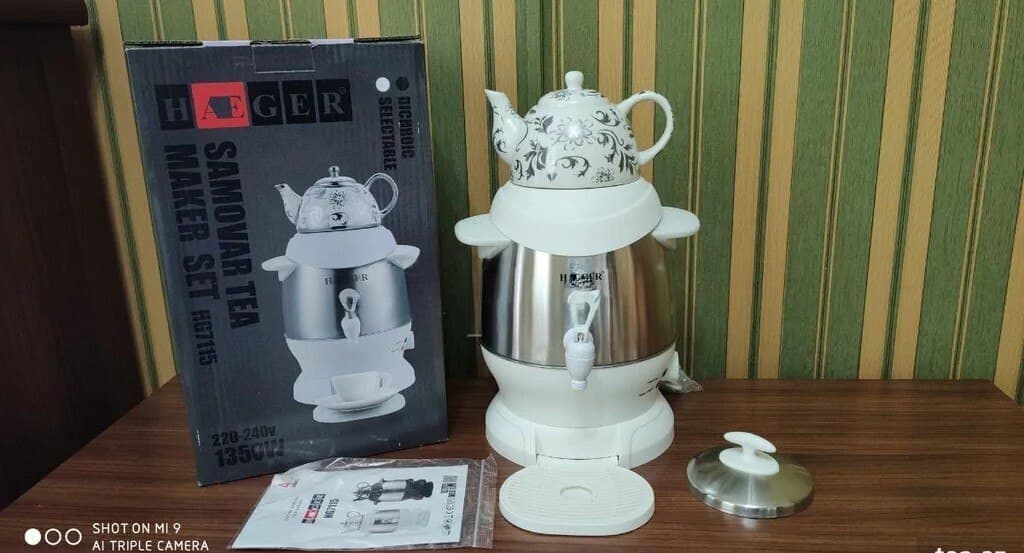 Samovar Paslanmayan polad material