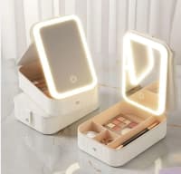Kosmetik orqanayzer LED işıqlı güzgü ilə — şəkil 1