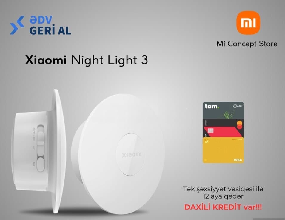 Hərəkət sensorlu lampa Xiaomi Night Light 3