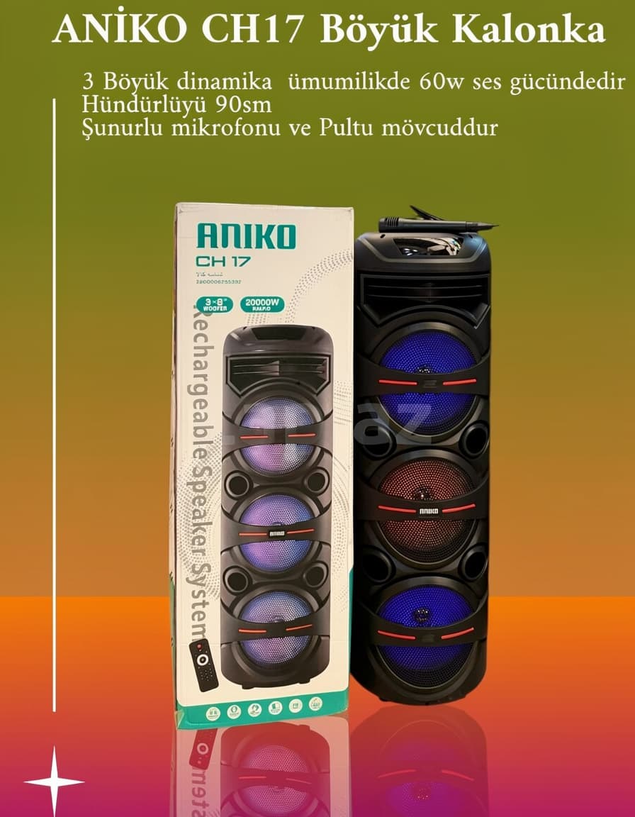 Aniko CH17 Karaoke Dinamik və Səs Gücləndirici