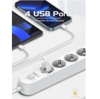 Cərəyan uzadıcı LDNIO SE4432 4 AC 4 USB — şəkil 5
