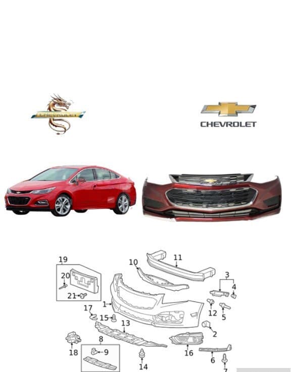 Ön bufer Chevrolet Cruze 2016-2018