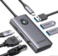 USB-C Hub Orico PW11-6PR 6-in-1 Rose Gold — şəkil 4