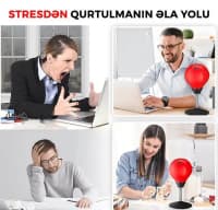 Masaüstü Stress Boks Topu (Punching Bag) — şəkil 9