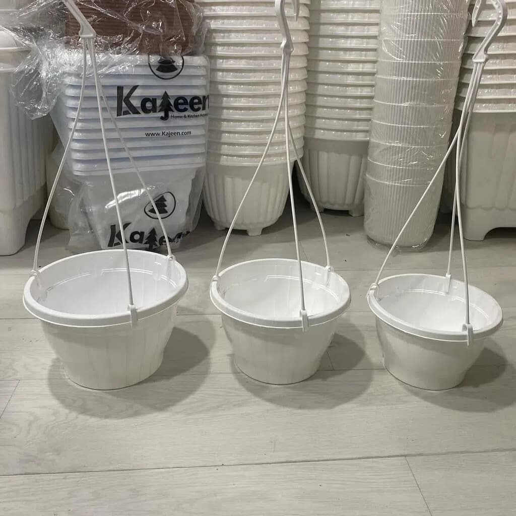 Plastik Asılqan Gül Dibçəyi, Ağ Rəng