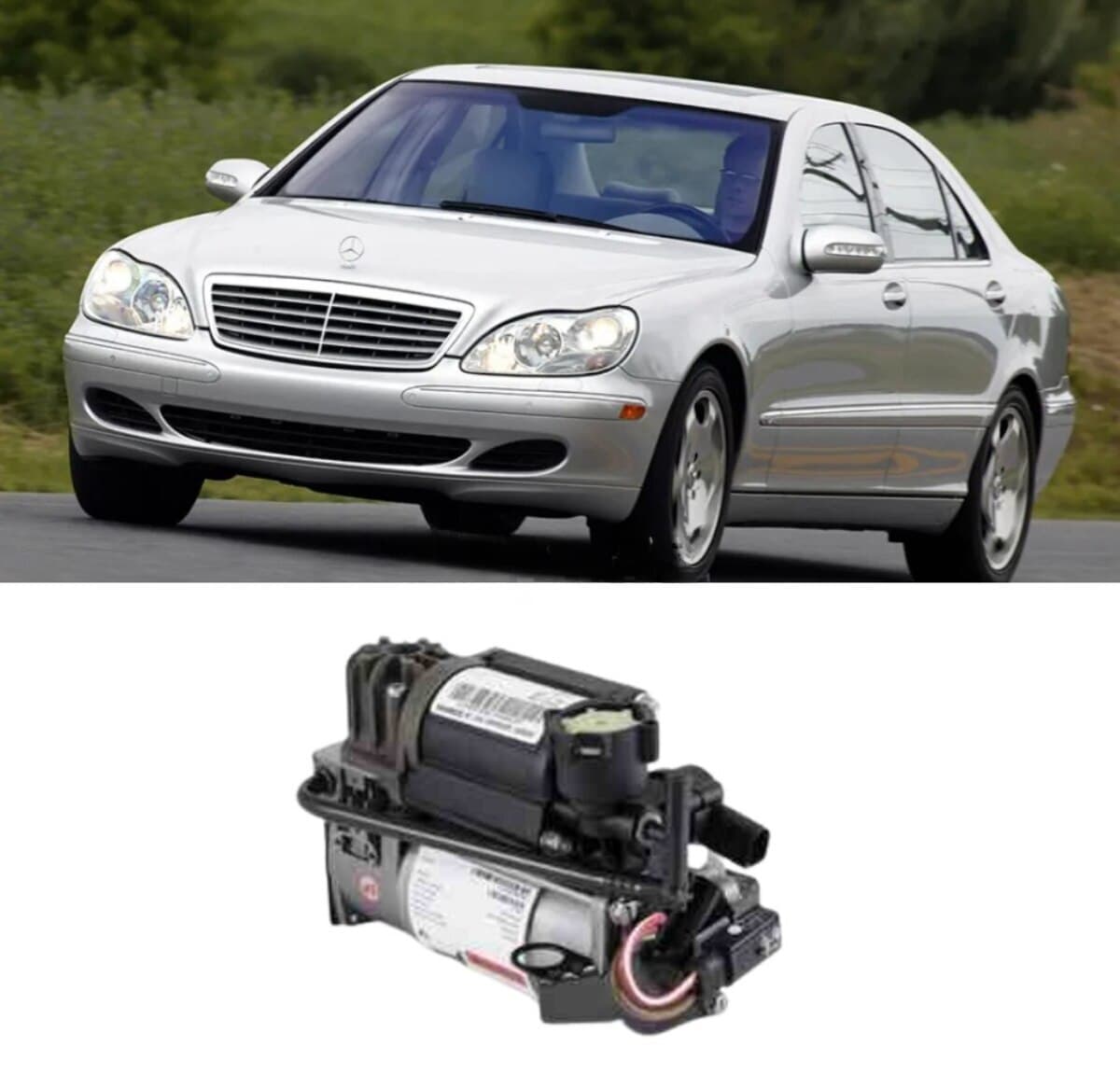 Pnevma kompressoru Mercedes W220 S-Class