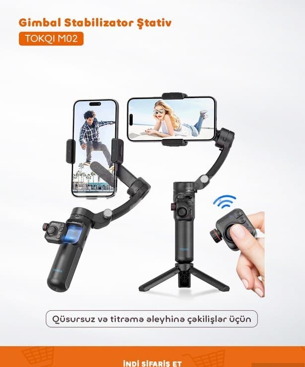 Tokqi M02 Gimbal Stabilizator və Ştativ