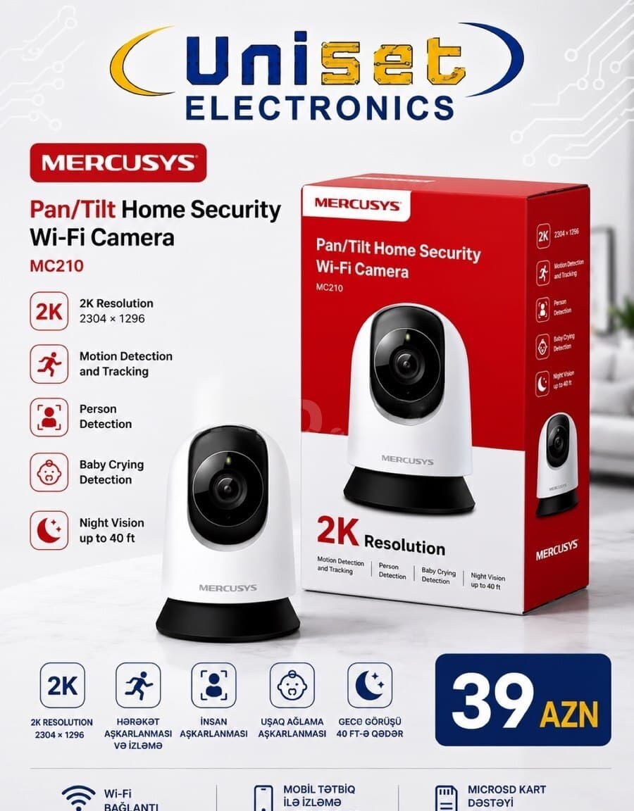 Mercusys MC210 3MP 360° WiFi İP Kamera